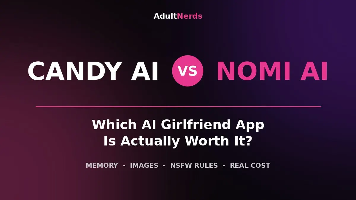 Candy AI versus Nomi AI, covering memory, images, NSFW rules and real cost.